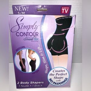 Simply Contour Body Shapers 1 black/1 nude Size S/M